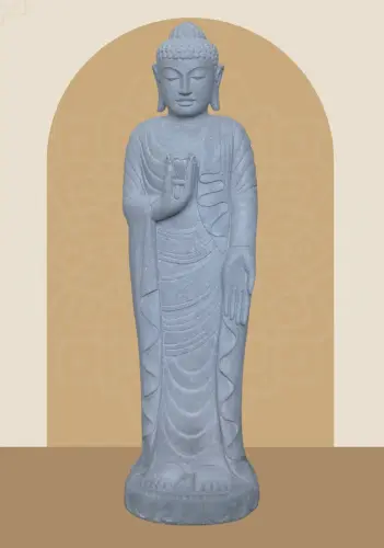 Product image of the product “Standing Buddha with Lotus Flower, ca. 123 cm H ”